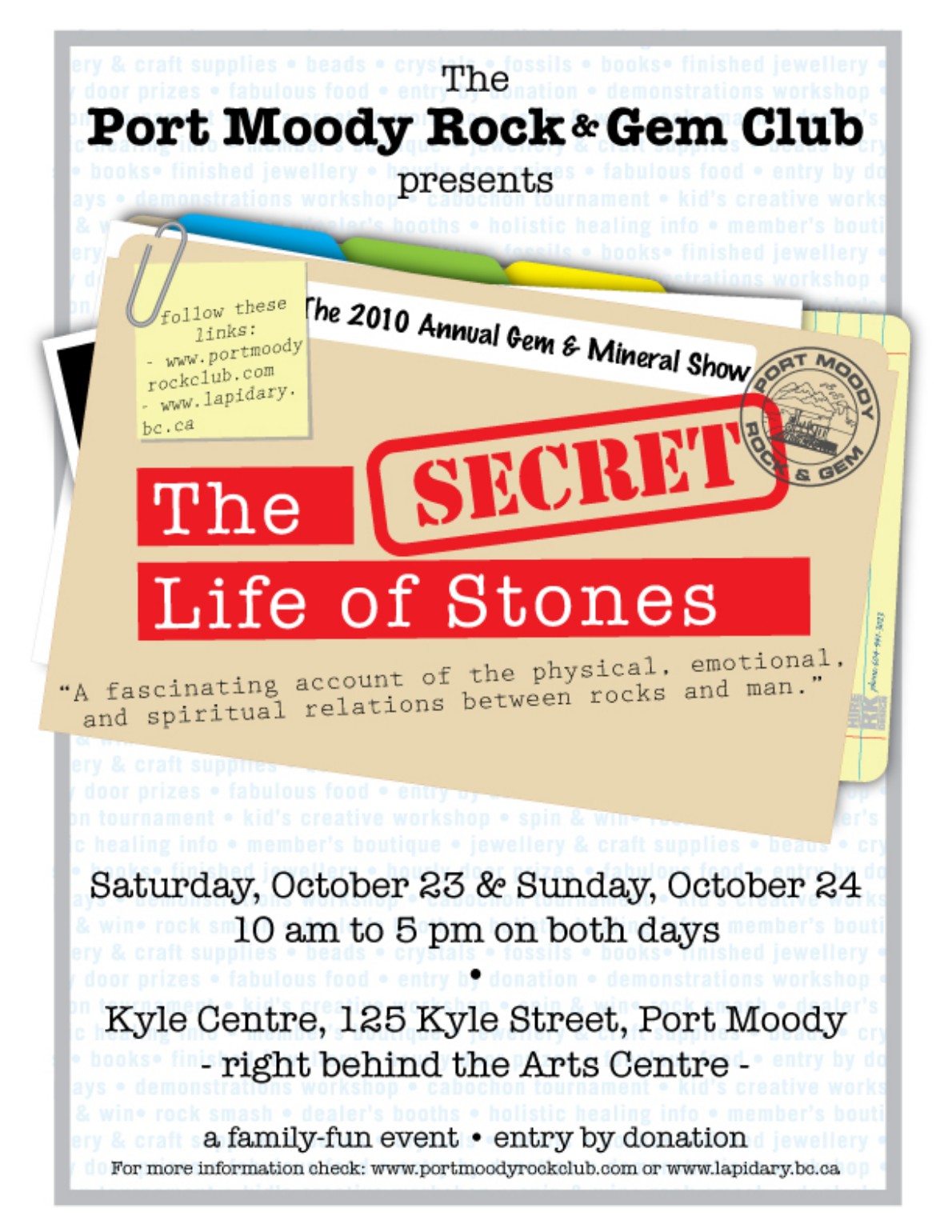 2010 The Secret Life of Stones show poster